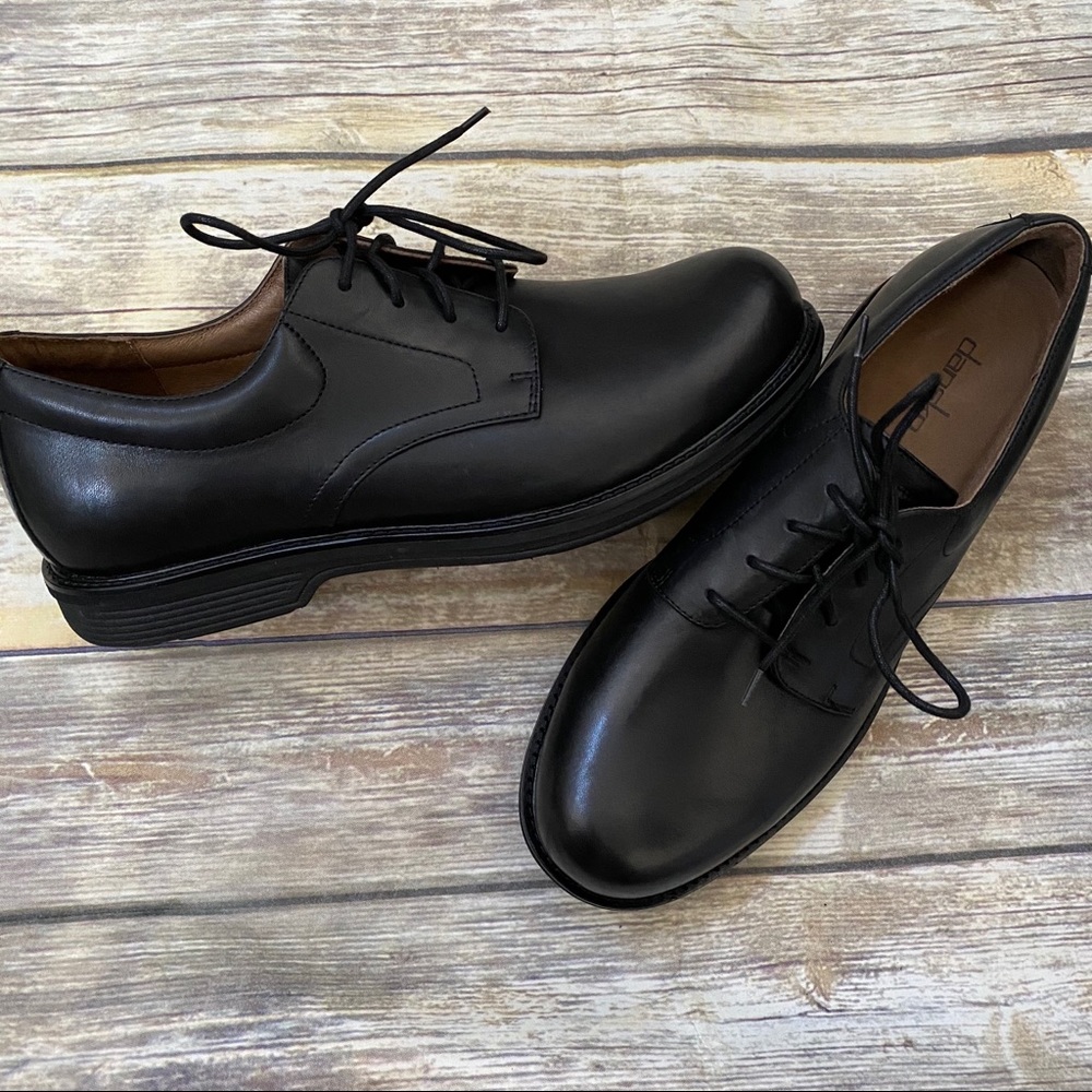 Dansko Josh Black Antiqued Calf Leather NWOB